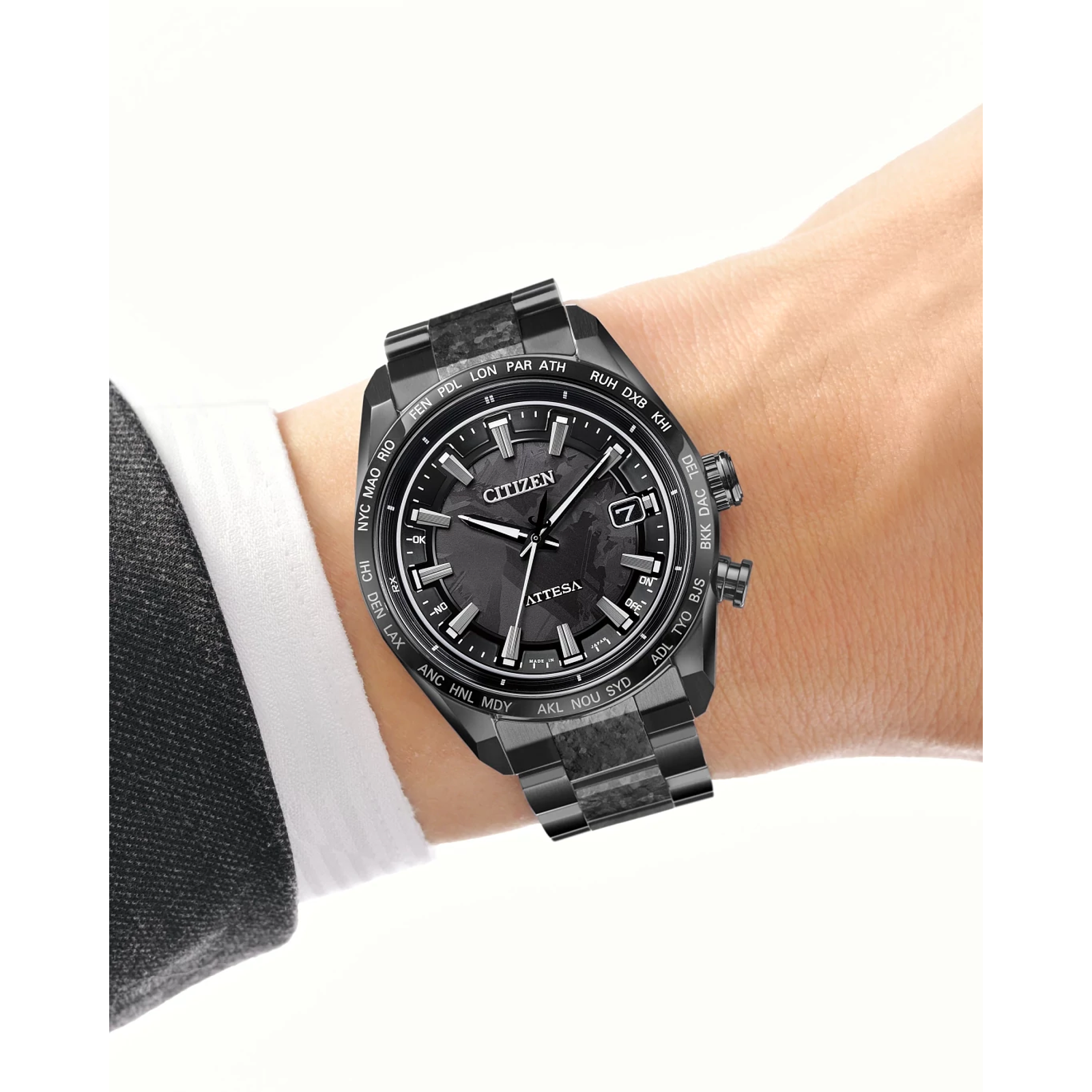 Reloj Citizen ATTESA HAKUTO-R Cronómetraje Atómico/Súper Titanio CB0285-63E | Elegancia relojería